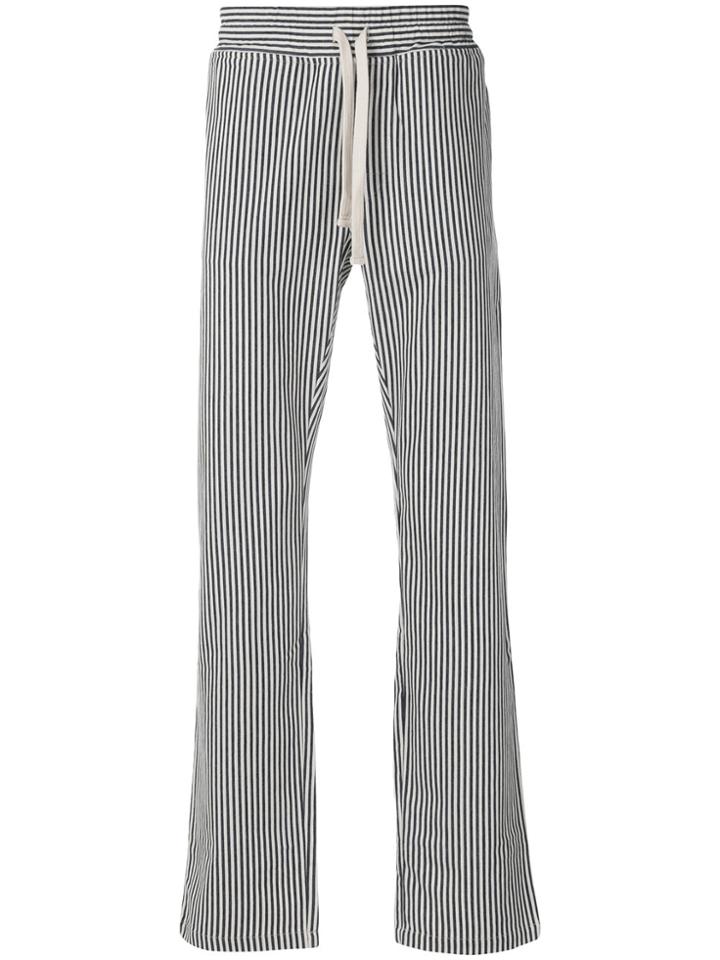 Doppiaa Striped Straight Leg Trousers - Blue