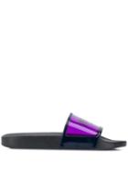 Emilio Pucci Logo Print Slides - Black