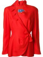 Thierry Mugler Vintage Scalloped Wrap Jacket, Women's, Size: 40