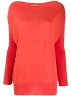 Snobby Sheep Dropped Shoulders Pullover - Orange