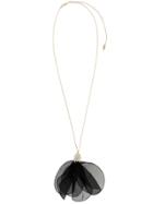 Lanvin Crystal-embellished Silk Petal Necklace - Black