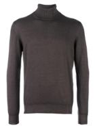 La Fileria For D'aniello Turtleneck Fine Knit Jumper - Brown