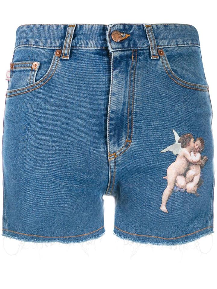 Fiorucci Cherub Denim Shorts - Blue
