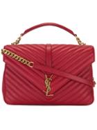 Saint Laurent 'monogram' Shoulder Bag, Women's, Red, Leather