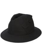Yohji Yamamoto Button Side Trilby Hat - Black