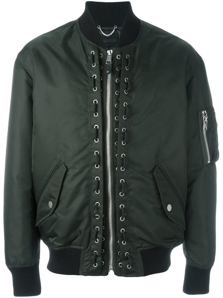 Diesel Black Gold 'jedo' Bomber Jacket, Men's, Size: 50, Green, Cotton/polyamide/polyester/spandex/elastane