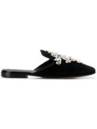 Giuseppe Zanotti Elsa Velvet Mules - Black