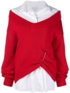 Act N&deg;1 Shirt Layered Off-shoulder Sweater