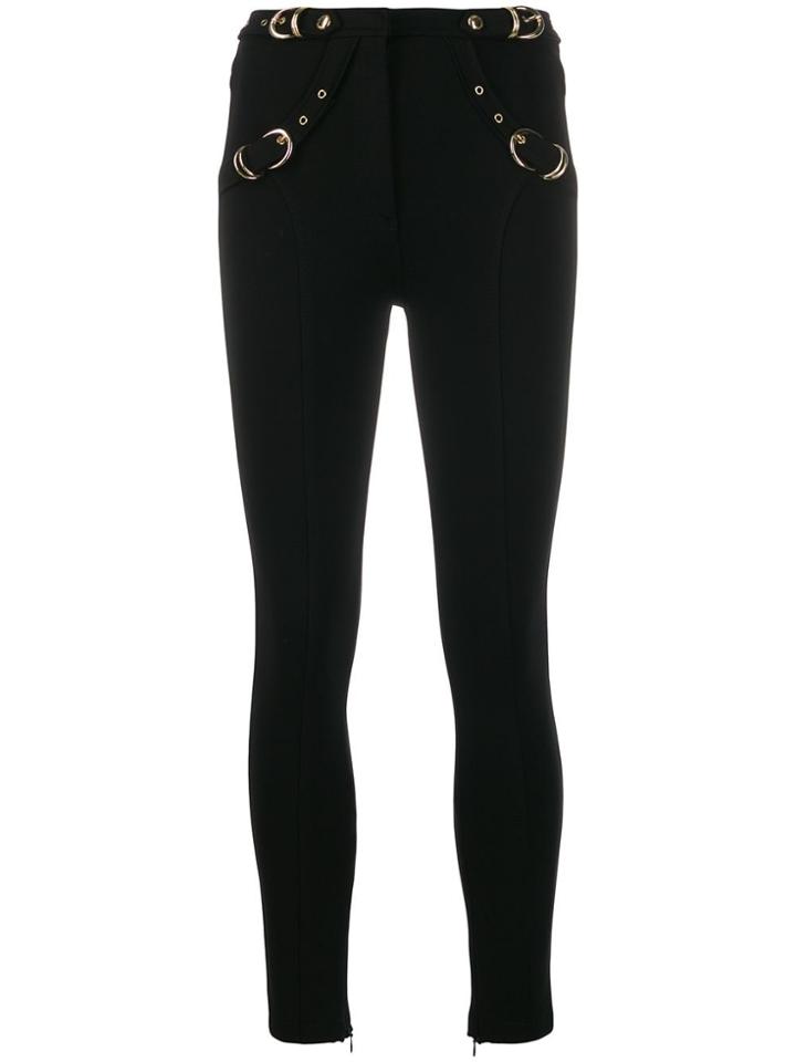 Versace Jeans Couture Metallic Buckle Trousers - Black