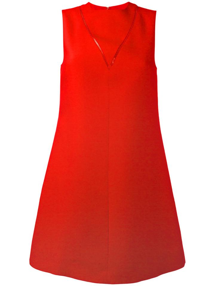 Valentino - A-line Crêpe Dress - Women - Silk/polyester/acetate/virgin Wool - 40, Women's, Red, Silk/polyester/acetate/virgin Wool