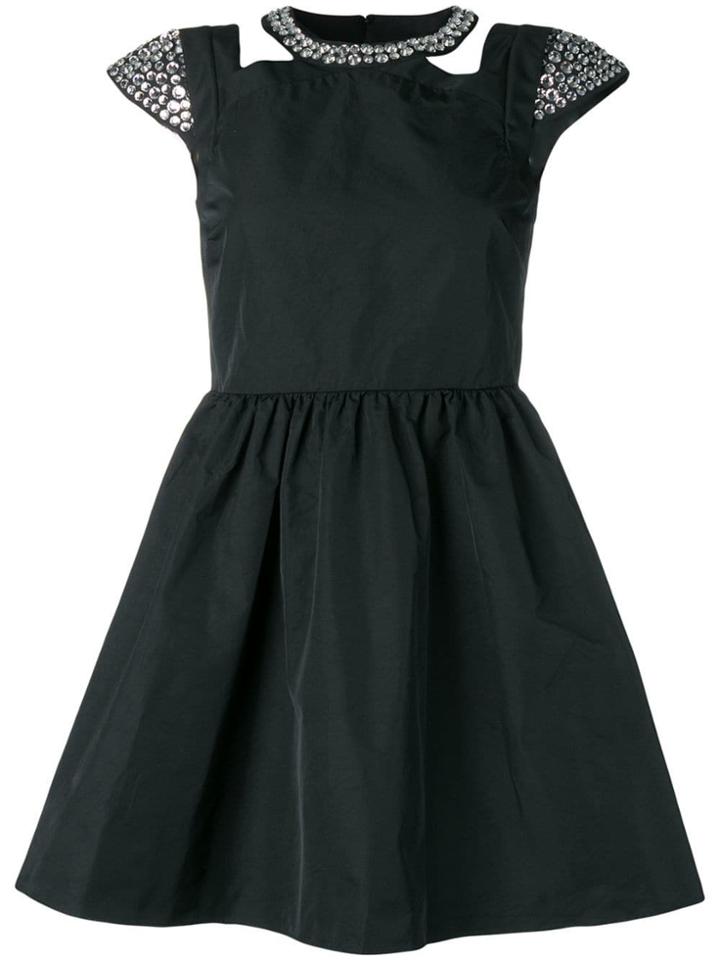 Red Valentino Crystal Embellished Dress - Black