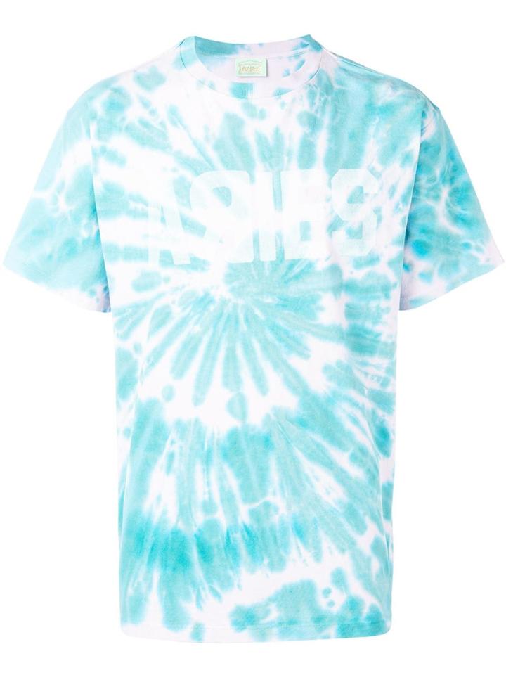 Aries Logo Tie Dye T-shirt - Blue
