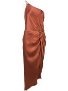 Michelle Mason Twist-knot Midi Dress - Brown