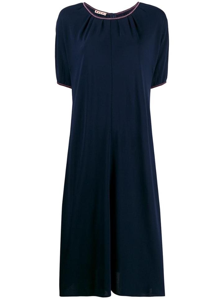Marni Knitted T-shirt Dress - Blue