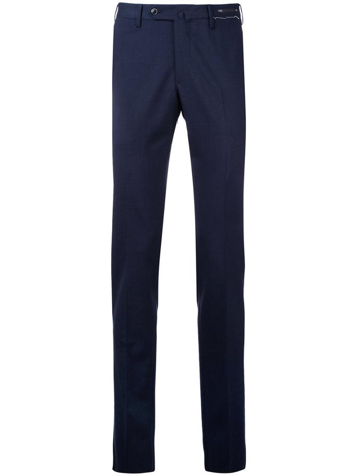 Pt01 Super Slim Tailored Trousers, Men's, Size: 48, Blue, Wool/elastodiene