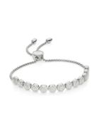 Monica Vinader Fiji Mini Button Chain Diamond Bracelet - Silver