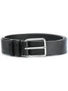 Jil Sander Silver-tone Hardware Belt, Women's, Size: 75, Black, Calf Leather