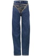 Y / Project High Waisted Jeans With Chains - Blue