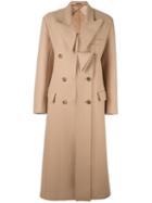Maison Margiela Felt Maxi Coat, Women's, Size: 42, Brown, Cupro/viscose/polyamide/wool
