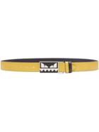 Fendi Reversible Bag Bugs Belt - Yellow