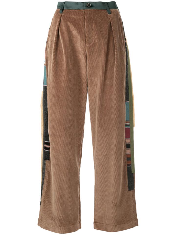 Kolor Contrast Stripe Trousers - Brown