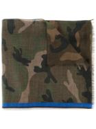 Valentino - Camo Scarf - Men - Silk/modal/cashmere - One Size, Green, Silk/modal/cashmere