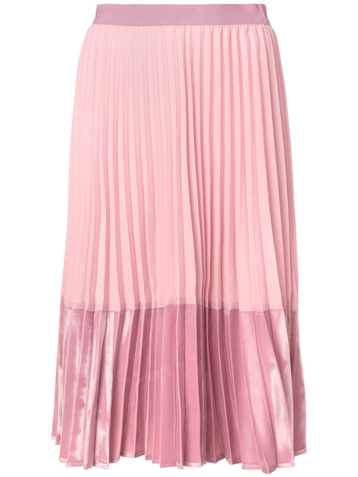 Pinko Impastatrice Pleated Skirt - Pink & Purple