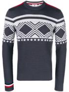Rossignol Crew Neck Patterned Sweater - Grey