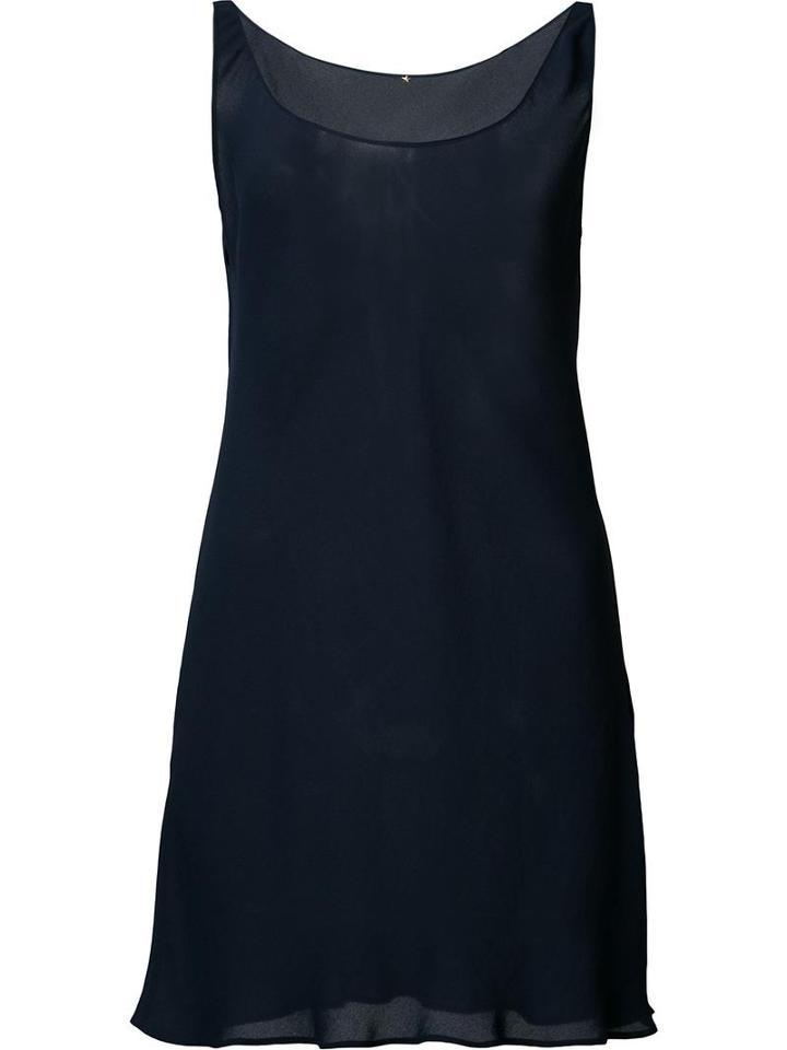Peter Cohen Long Round-neck Tank, Women's, Size: Large, Blue, Polyester