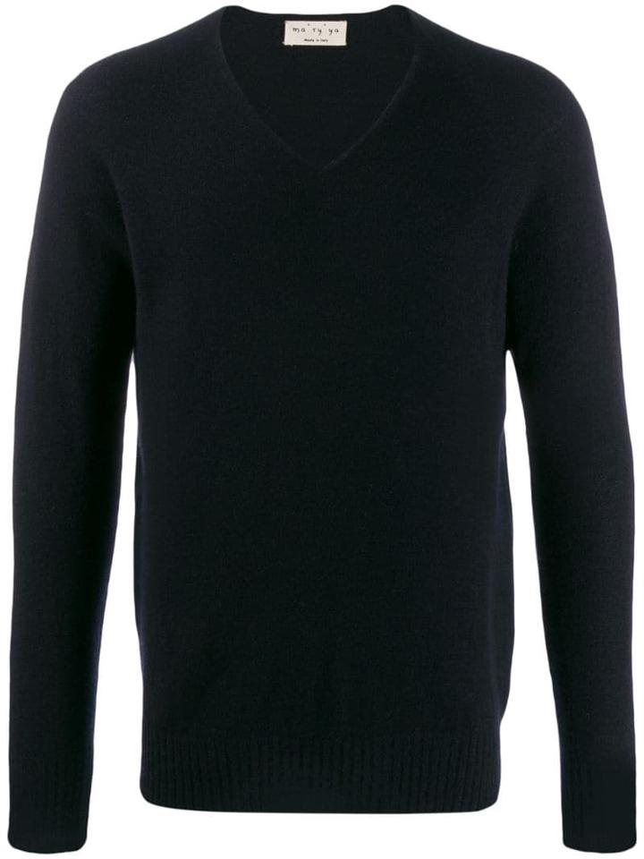 Ma'ry'ya V-neck Sweatshirt - Blue