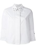 Mm6 Maison Margiela Three-quarters Sleeve Studded Shirt - White