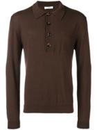 Cmmn Swdn Knitted Polo - Brown