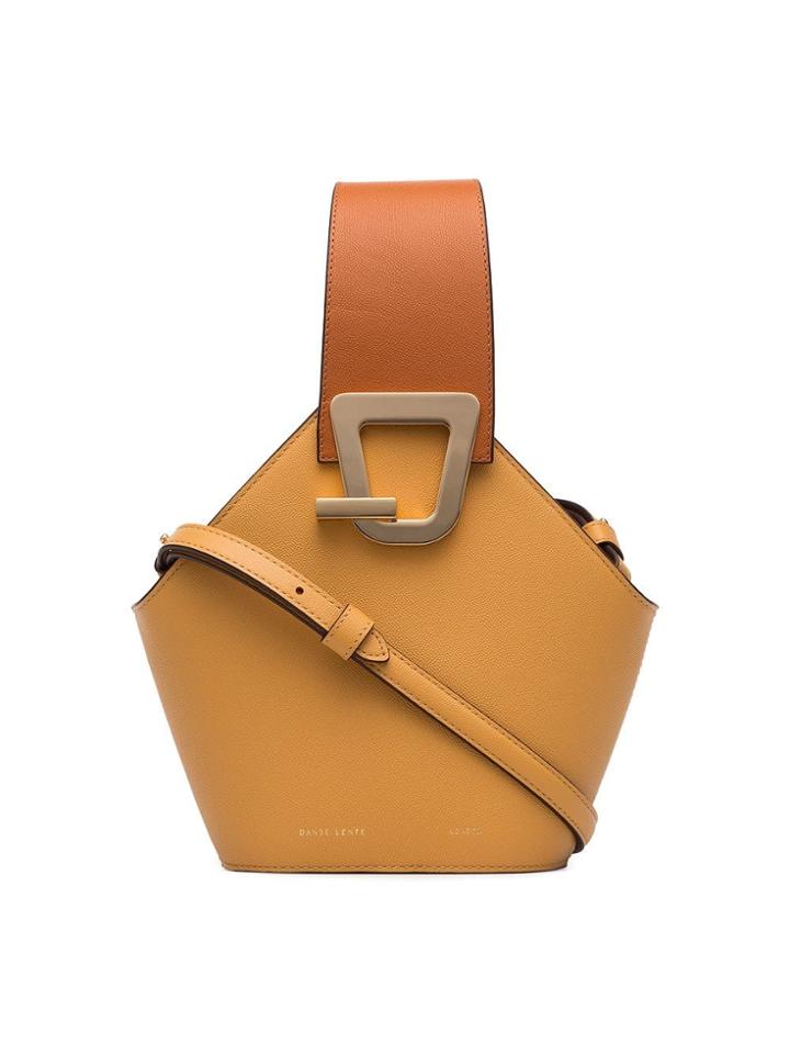 Danse Lente Mini Johnny Two-tone Leather Bucket Bag - Brown