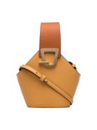 Danse Lente Mini Johnny Two-tone Leather Bucket Bag - Brown