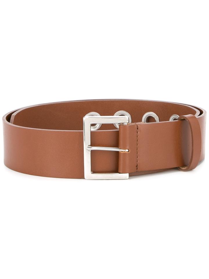 G.v.g.v. Silver Eyelet Mid-width Belt - Brown