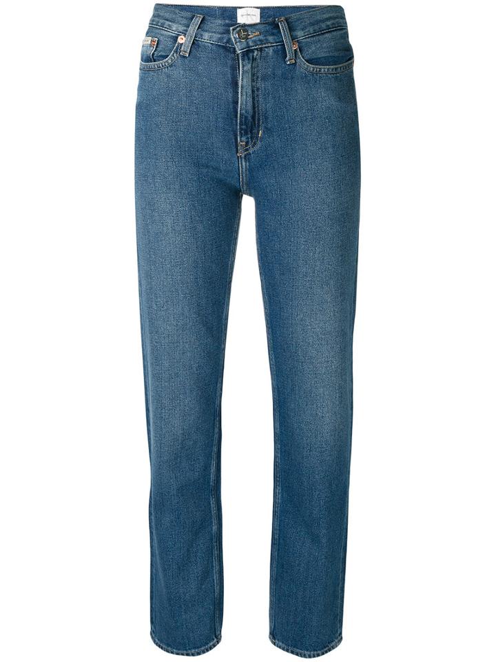 Calvin Klein Jeans - Fitted Straight Leg Jeans - Women - Cotton - 25, Women's, Blue, Cotton