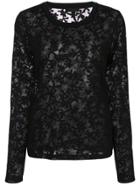 Rag & Bone Floral Pattern Sheer Top - Black