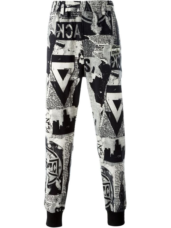 Ktz Printed Track Pants, Men's, Size: S, Nude/neutrals, Cotton