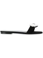Saint Laurent Monochrome Bow Sandals - Black