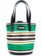 Marni Striped Straw Shopper