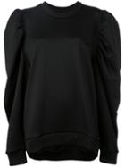 Marques'almeida - Oversized Sleeve Sweatshirt - Women - Cotton/polyamide - S, Black, Cotton/polyamide