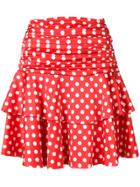 Moschino Mini Pleated Skirt - Red