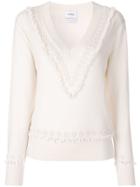 Barrie Romantic Timeless Cashmere V Neck Pullover - Neutrals