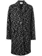 Carven Oversized Tweed Coat - Black