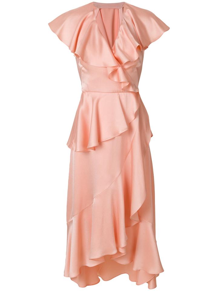 Temperley London Juliette Wrap Dress - Pink & Purple