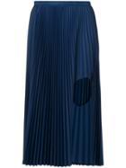 Toga Pleated Cut Out Skirt - Blue
