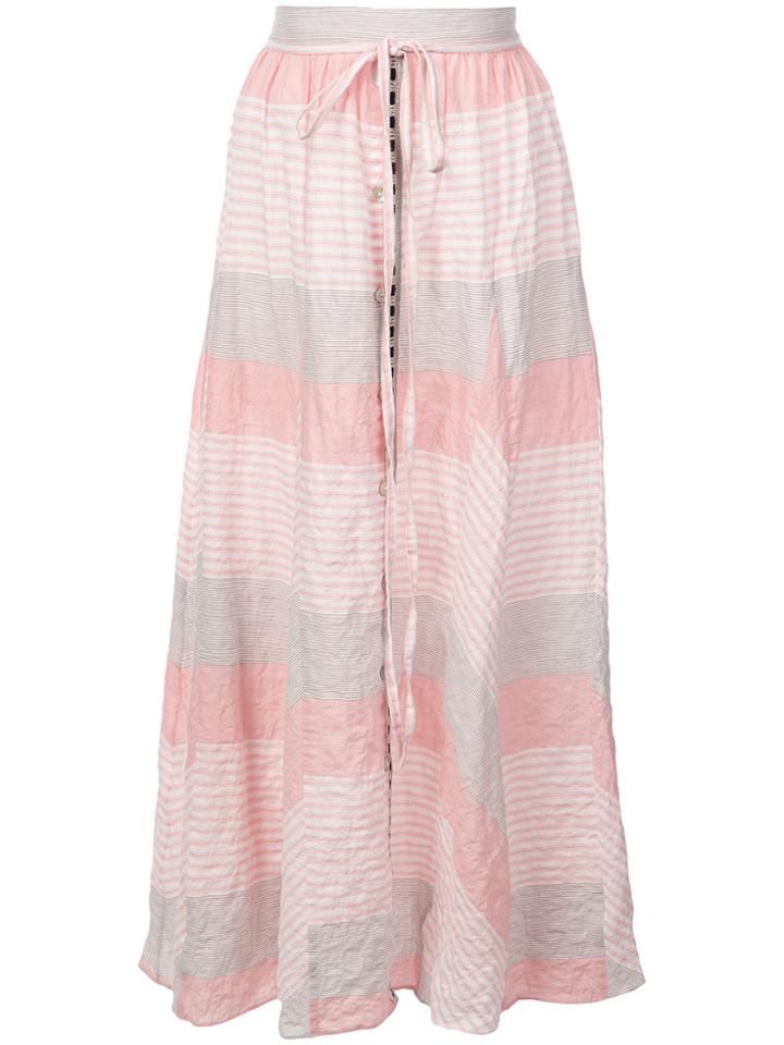 Lemlem Dera Godet Skirt - Pink & Purple