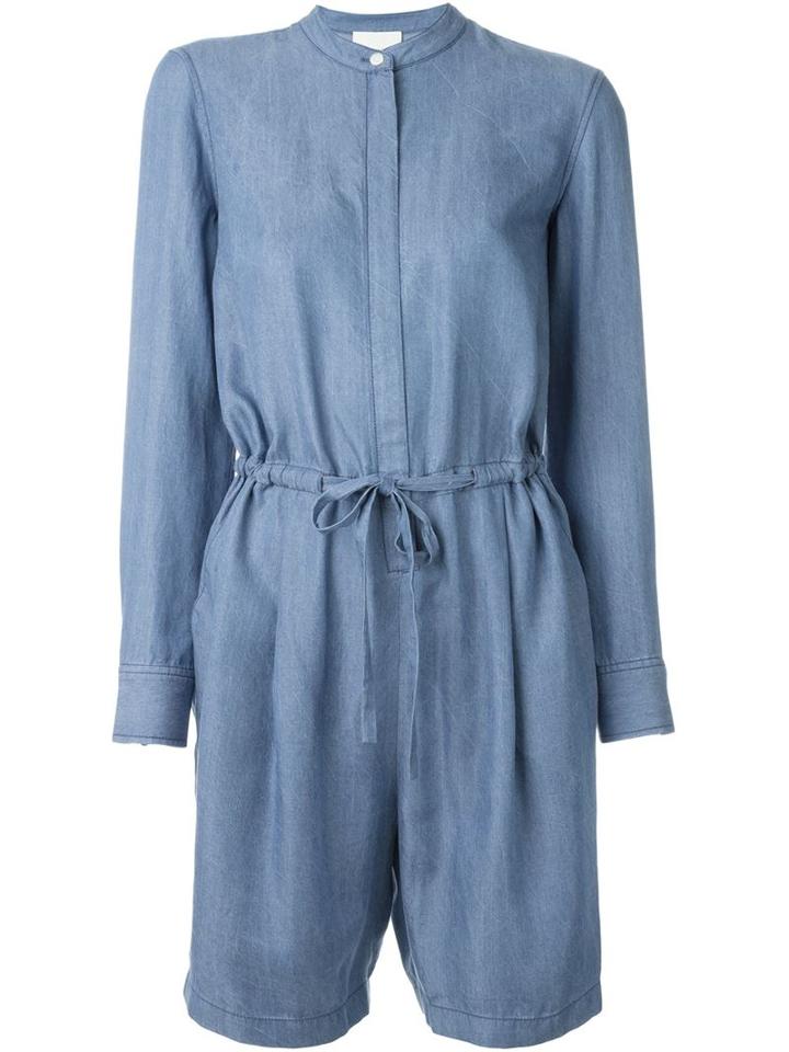 3.1 Phillip Lim Chambray Playsuit, Women's, Size: 4, Blue, Lyocell