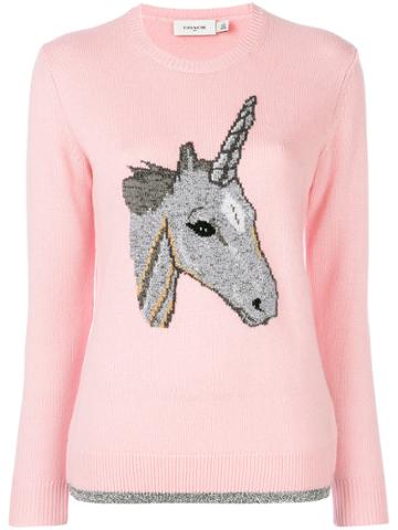 Coach Unicorn Sweater - Pink & Purple
