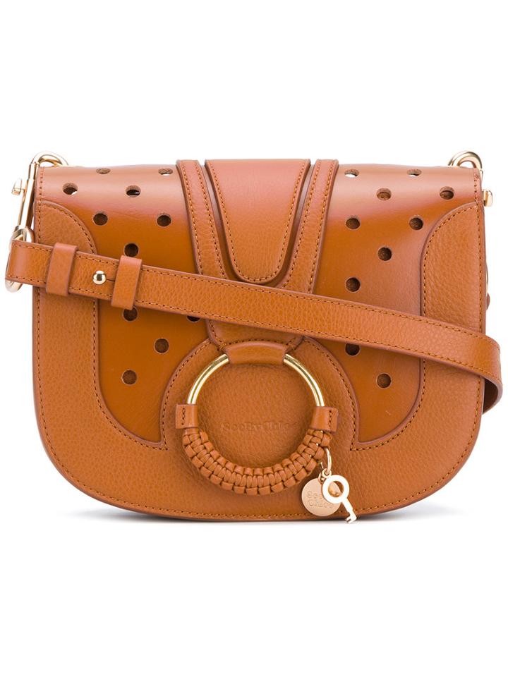 See By Chloé Faye Shoulder Bag, Women's, Brown, Cotton/calf Leather